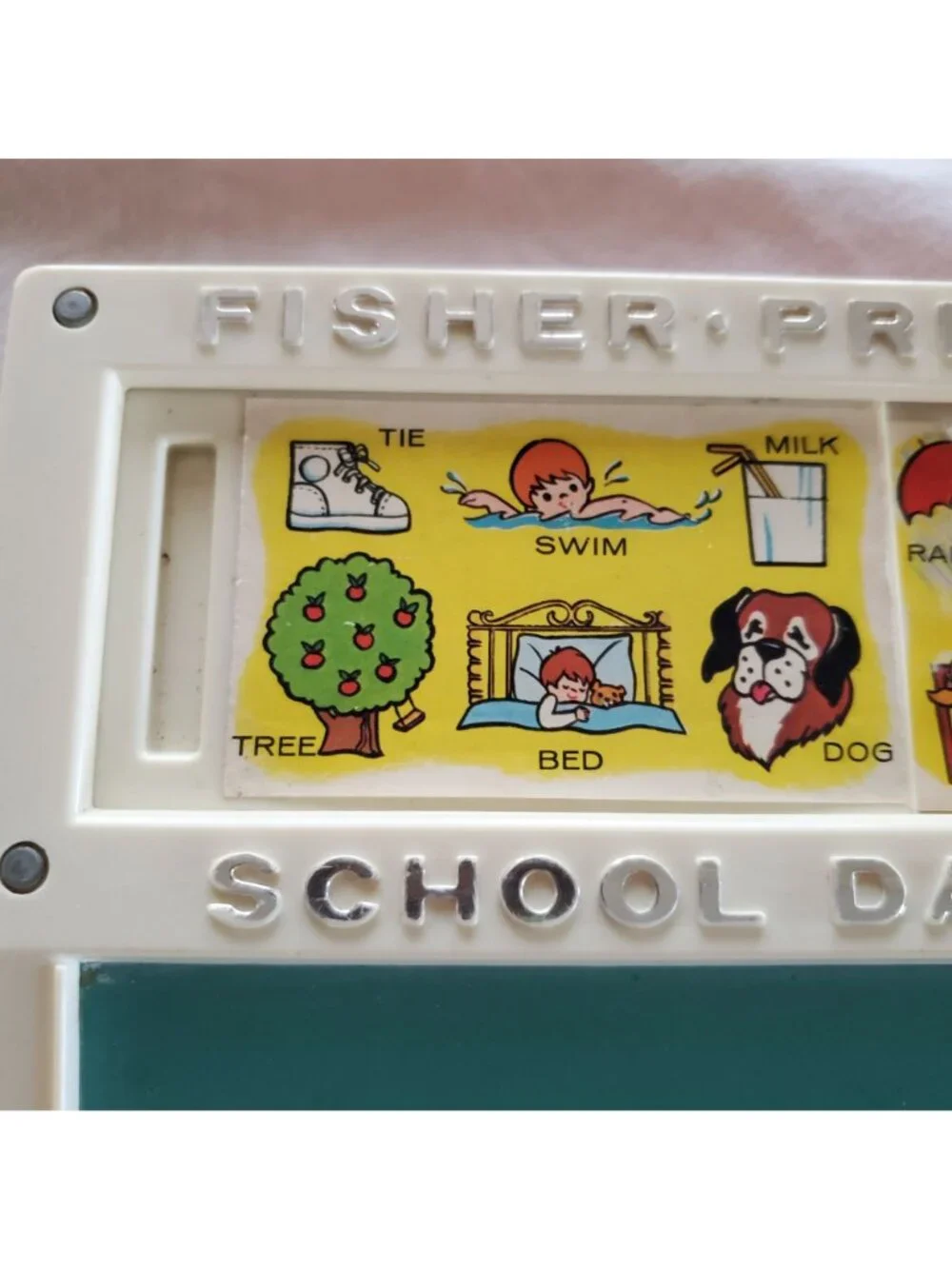 Fisher Price Vintage 1972 School Days Desk And 1980 Art Case Set